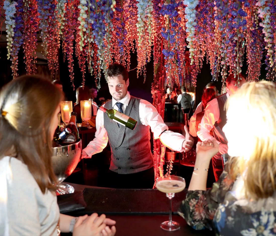 Cocktail bartender in service at Claridge's