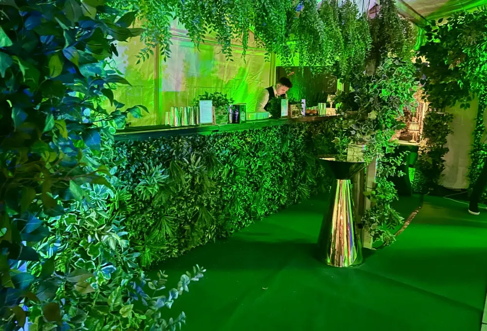 Mobile bar dressed inside an event room
