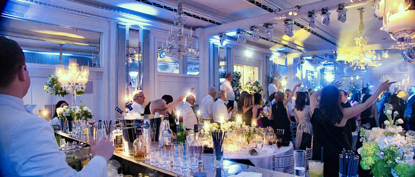Cocktail service area ready for a brand launch or campaign event