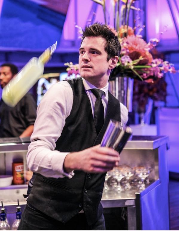 Guest-facing cocktail service for a commercial brand event